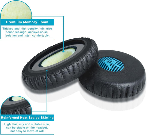 GVOEARS Ear Pads for Bose On-Ear 2 Headphones, OE2/OE2i/SoundTrue/SoundLink, Durable Blue Cushion Pads.
