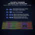Wired Computer Keyboard, 7-Color Rainbow LED Backlit, Quiet Light Up Keyboard for Windows Mac PC Laptop