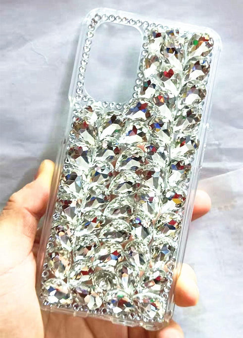 Aikukiki for OnePlus Nord N200 Case, 3D Handmade Sparkle Crystal Diamond Bling Glitter Phone Case