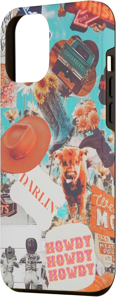 iPhone 12 Pro Max Funny Cowgirls Western Country Boho Farm Cows Case