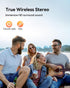 LENRUE 5.3, Small Portable Bluetooth Speaker with Lights, TWS Stereo Surround Sound, Type C Powered, Bluetooth AUX TF