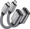 Micro USB to USB Adapter, Micro USB 2.0 OTG Cable 2 Pack, Nylon Braided, Aluminum Shells for S7 LG