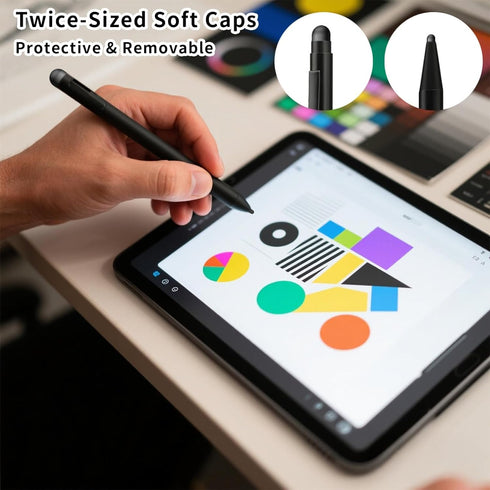 ECNHIVE 30 0.2'' 0.28'' 15 Stylus Tip Replacement Pcs, & High Sensitivity Precision Silicone Nibs, Soft Scratch-Free