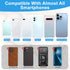 SHANSHUI Phone Card Holder, Silicone Ultra Slim Phone Wallet Stick on Credit Card Holder for Cell Phone, Compatible