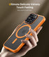 JUESHITUO iPhone 15 Pro Case, Orange, 6.1", Mil-Grade Shockproof, Translucent Matte, MagSafe & Camera Lens Protection.