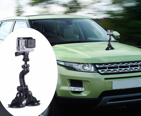 Smatree Double Suction Cup Mount for G*pro 12/11/10/9/8/7/Max/6/5/4/3+/3, DJI OSMO Action Camera 4/3, Updated Version