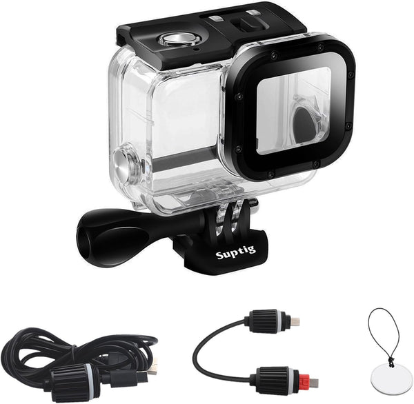 Suptig Replacement Waterproof Case Protective Housing Compatible for GoPro Hero 7 Black, Hero 5, Hero 6 for Underwater