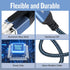 6Ft USB3.0 RJ45 Cable,USB3.0 USB to Ethernet Cable, A to A to Gigabit Ethernet Cable Compatible Laptop, PC, Switch