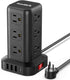 Extension Cord with Multiple Outlets, Surge Protector Power Strip Tower, 12 AC 4 USB, 6.5FT Overload Protection