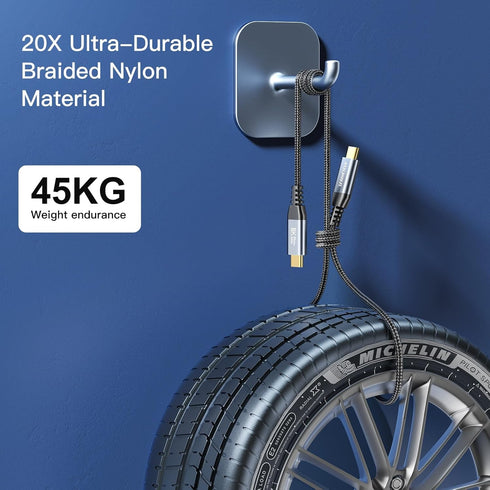 USB C to USB C 3.2 Cable 3.3FT, 40Gbps Data Transfer 8K@60Hz USB C Monitor Cable for Video, 240W PD Fast Charging for