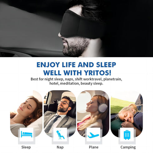 Sleep Headphones, Comfortable Washable Headphones for Side Sleepers with Adjustable Ultra Thin Stereo Speakers