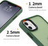 Shockproof Hard Back Case for iPhone 11, Military Grade Drop Protection, Frosted Green