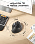 ProtoArc Wireless Trackball Mouse, EM01 NL Ergonomic Bluetooth Thumb Mouse, Rechargeable, Adjustable Angle for PC, Mac