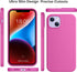 CellEver iPhone 13 Case, Hot Pink Ultra Durable Silicone with Military Grade Protection & Slim Fit