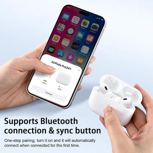 Wireless Charging Case for AirPods Pro 1st & 2nd Gen, USB-C Charging, Compatible with AirPods Pro Charger Case