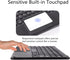 Wireless Bluetooth Keyboard with Touchpad, 10inch Portable Rechargeable Slim Keyboard for iPad/iOS/Android Devices