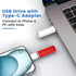 ABLAZE 8GB 2.0 5 Pack 8GB USB Flash Drives with Type C Adaters, Thumb Drives USB Sticks Memory Sticks Pendrives