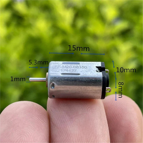 ACOSBKK FF-M20 10mm*8mm 1.5V 3V 3.7V 15000RPM Mini Electric Motor High Speed Metal Brush Micro Motor DIY Toy Car Boat