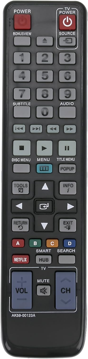 AIDITIYMI AK59-00123A Remote Control Replacement for Samsung Blu-ray Disc Player