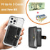 M-Plateau Stick on Phone Wallet, Slim Credit Card Holder with 3M Adhesive for Most Smartphones (Black)