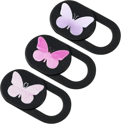Qulkws 3 Pcs Webcam Cover Slide Butterfly Design Ultra-Thin Laptop Camera Cover Slide