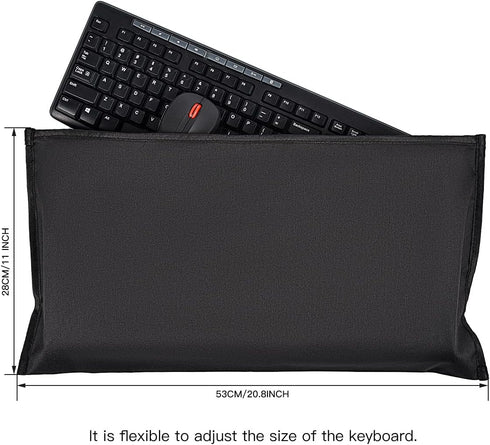 iKammo /108 Cover(20.8 11 Inch) Keyboard Dust Cover for Universal Computer Keyboard, PC Bag Pouch Case for Full Size PC