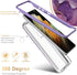 Esdot Rugged Case for Samsung Galaxy S21 Ultra, Military Grade with Fashion Designs, Glitter Purple Marble