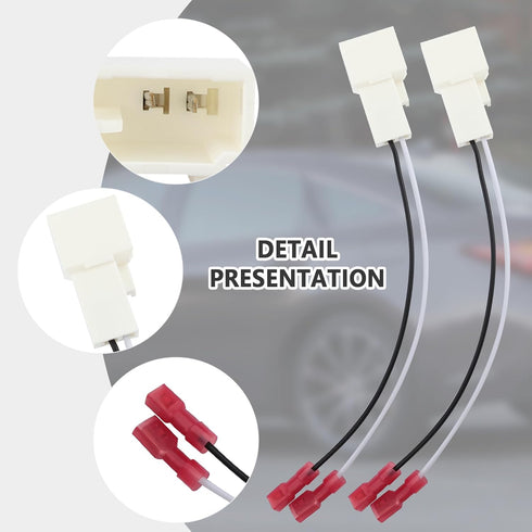 2PCS Car Speaker Adapter Harness for Front+Rear Door Speakers, Premium Connector Compatible with Toyota Subaru