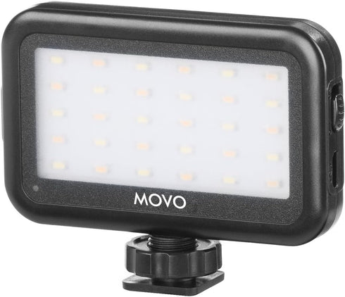 Movo LED-30 Mini LED Light Panel with Adjustable Brightness and Rechargeable Battery -