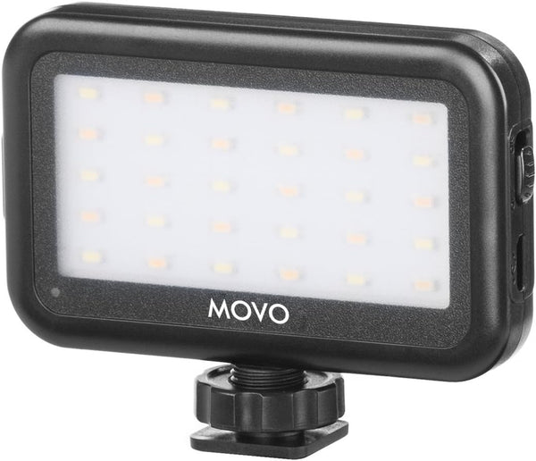 Movo LED-30 Mini LED Light Panel with Adjustable Brightness and Rechargeable Battery -