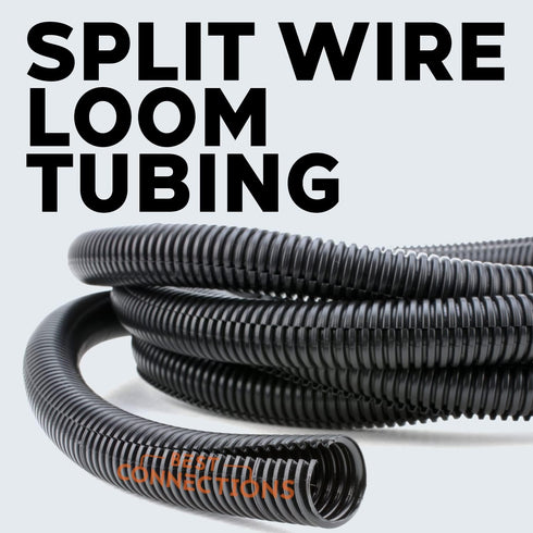 3-Pack Assorted Split Wire Loom, 1/4", 3/8", 1/2" x 20 ft Each, Protective Split Cable Sleeves for Electrical