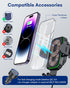 ZEEHOO DUOXX Wireless Car Charger, Dual Coils 15W Fast Charging Auto-Clamping Car Mount for iPhone 15 14 13 12