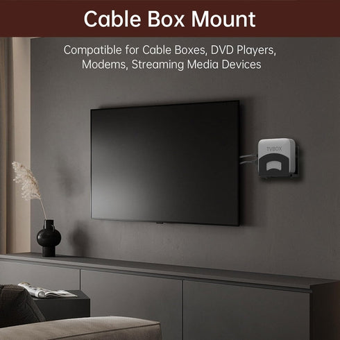 Adjustable Wall Mount Holder for Small Devices - Cable Box, DVD Players, Modems, Streaming Media