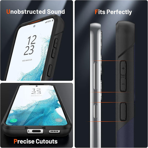 Samsung Galaxy S23 Plus Case, Blue Military Grade Drop Protective Rugged Cover for Galaxy S23+ Phone