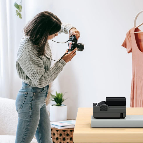 NP-FZ100 Battery Charger for Sony Cameras A9 A9R A9S A9II A7C A7SIII A7III A7RIII A7RIV A7IV A6600 with LED Display