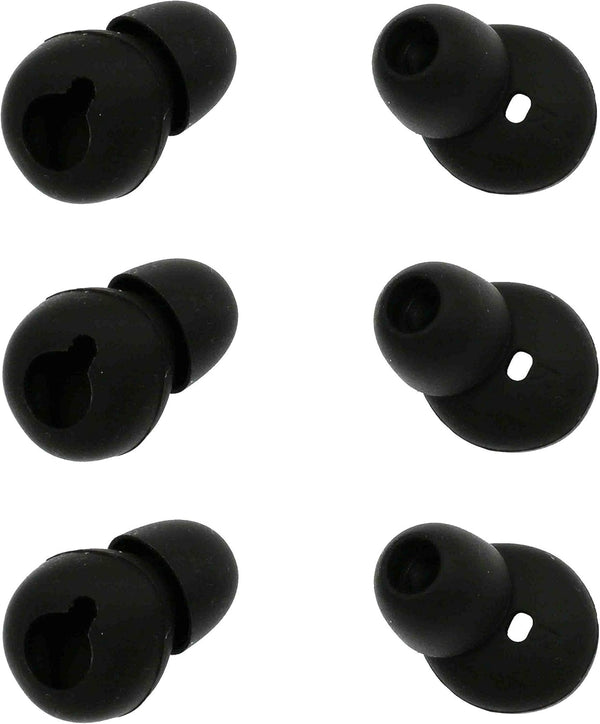 ALXCD Eargel for Gear Circle SM-R130, 3 Pair Medium Silicone Replacement Ear Tip Earpads, Black