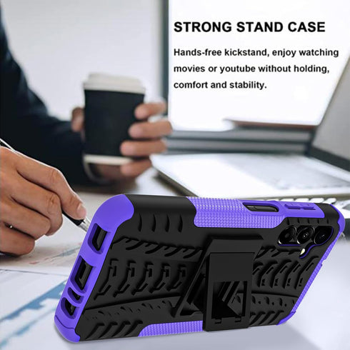 Shop Samsung Galaxy A15 5G Case - Military Grade Shockproof, Heavy Duty Bumper Cover with Kickstand & 2 Pack Screen