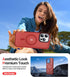 Strong Magnetic Case for iPhone 13 Pro Max, Military Grade Drop Protection, Shockproof Translucent Matte Red