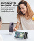 White Mini Portable Charger for iPhone with Built-in Metal Stand, 5000mAh 15W PD Fast Charging Power Bank