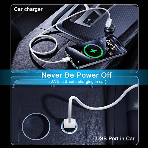Car Carplay Cable Adapter for iPhone 15, 3.3FT USB A to USB C Car Charging Cable for iPhone 15 Pro Max Plus, iPad Pro
