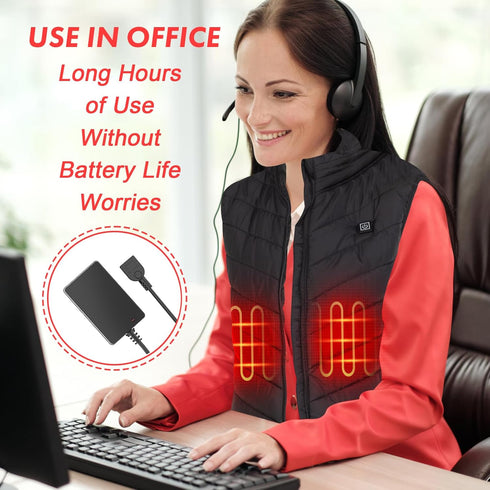 5V2A Heated Vest Jacket USB Wall Charger Wire Connection Cables for Heated Apparel Clothing, Home Office, Lasting