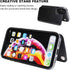iPhone XR Wallet Case with Card Holder - Premium PU Leather Kickstand Case, Durable Shockproof Cover (Black)