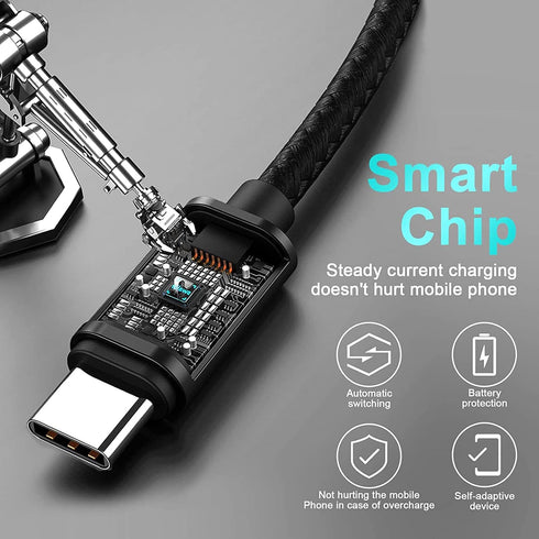 USB A 2.0 to C Splitter Charging Cable, 4-in-1 USB Type C Charger Power Sync Date Cable, 1.5M/4.92FT