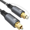Warrky Optical Audio Cable, 6ft Nylon Braided Digital Cable for Soundbar, Slim Metal Case, Gold-Plated Plug