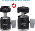 Leftfoto 360 90Tilt 1/4" Camera Tripod Mini Ball Head Adapter Degree Rotatable Pan with Cold Shoe Mount with Screw