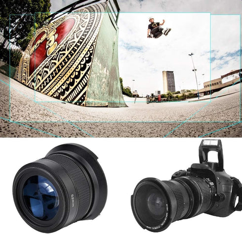 Fisheye Konverter, Minolta 52mm 0.35X Universal Wide Angle Fisheye Lens with Caps Pouch