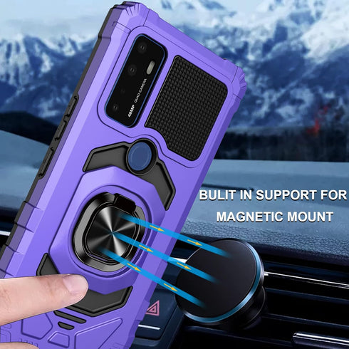 Ailiber for AT&T Radiant Max 5G 6.8"/Cricket Dream 5G Phone Case with Screen Protector, Ring Magnetic Car Mount, Rugged