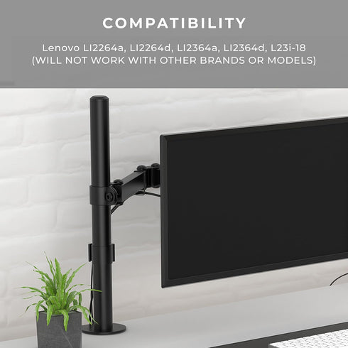 HumanCentric VESA Mount Adapter Bracket for Lenovo L2264a, LI2264d, LI2364a, LI2364d, L23i-18 Monitor