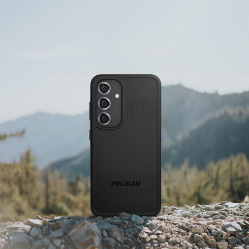 Pelican Protector Case for Samsung Galaxy S24 Plus, 6.7" Slim Rugged Cover with 16ft Drop Protection (Black)