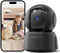 GOLSPARK 2K Indoor Security Camera for Home, 360 Pet Camera with Night Vision, Motion Tracking, Two-Way Audio, Black
